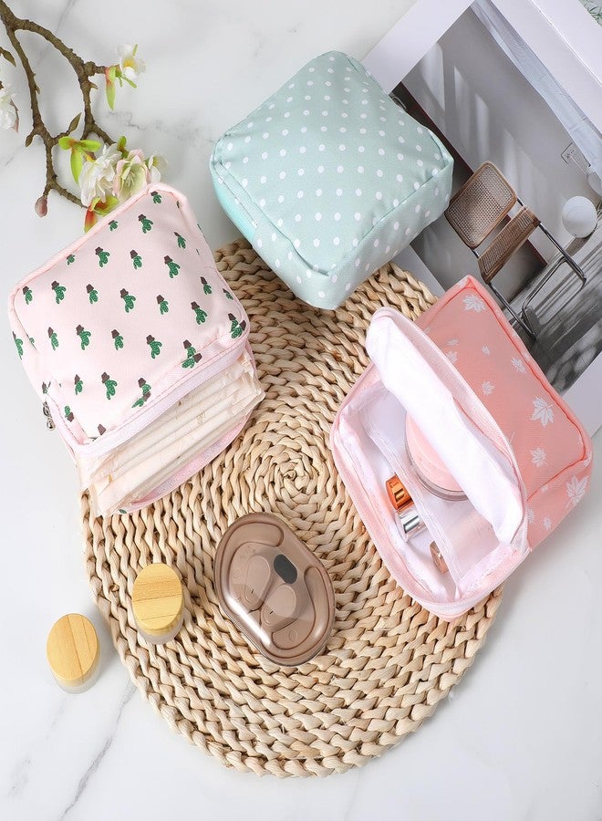 ElevateTech Sanitary Napkin Storage Bags, 4 Pcs Pad Bag for Period Tampon Bags Portable Menstrual Pad Pouch Feminine Pouch First Period Bag Gifts for Women - Image 4